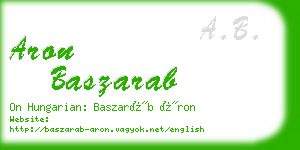 aron baszarab business card